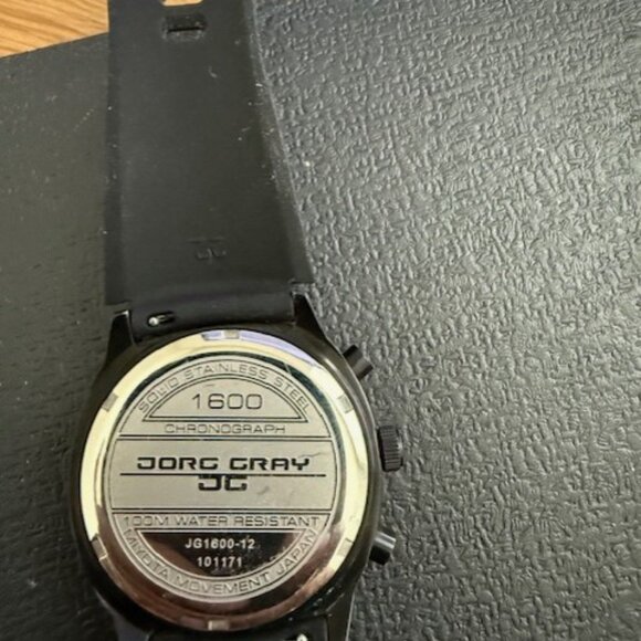 Jorg Gray Chronograph Men's Watch 1600 Preowned - Picture 3 of 3